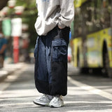 Orangehood Men's Sets Corduroy Cargo Pants for Men Loose Men's Hoodies Sweatshirt Black Japanese Streetwear Hip Hop Harajuku Autumn