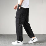 Orangehood   Brand Men Harem Cargo Pants Big Tall Men Casual Many Pockets Loose Work Pants Male Straight Trousers Plus Size 4XL 5XL 6XL