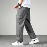 Orangehood   Brand Men Harem Cargo Pants Big Tall Men Casual Many Pockets Loose Work Pants Male Straight Trousers Plus Size 4XL 5XL 6XL