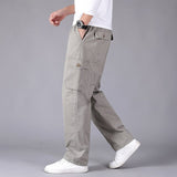 Orangehood   Brand Men Harem Cargo Pants Big Tall Men Casual Many Pockets Loose Work Pants Male Straight Trousers Plus Size 4XL 5XL 6XL