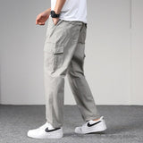 Orangehood   Brand Men Harem Cargo Pants Big Tall Men Casual Many Pockets Loose Work Pants Male Straight Trousers Plus Size 4XL 5XL 6XL