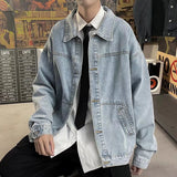 Orangehood fall fits men Denim Coat for Boys Spring and Autumn New Korean Style Trendy Ins Casual Retro Jacket Fashionable Ruan Handsome Loose Top