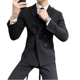 suit 2024 Korean-Style Slim-Fit Youth Suit Suit Suit Pants Ruffle Handsome Light Mature Coat Polo Collar Suit Suit Men