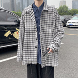 masculine men Autumn and Winter New Short Harajuku Style Woolen Men's Coat Lapel Korean Style Trendy Handsome Hong Kong Style Casual Woolen Coat