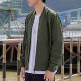 fall mens outfits Hanca Pilot Jacket Men's Spring and Autumn Baseball Collar 2024 New Korean Style Trendy Men's Casual Jacket