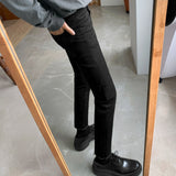 classy outfits men Black Jeans Men's Slim Fit Skinny Pants Stretch Slimming Tight Korean Style Trendy Skinny Casual Pants