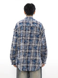 Orangehood Harajuku Plaid Shirts Coat Men Oversize Long Sleeve Men's Checkered Cardigan Blouses Male Japanese Streetwear Hip Hop