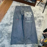 Orangehood Y2K Baggy Jeans men vintage Embroidered high quality jeans Hip Hop Goth streetwear Harajuku men women Casual wide leg jeans