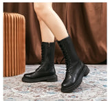 Orangehood Thick soled boots for women's retro British style spring, autumn, and winter new Korean version popular fashion versatile boots